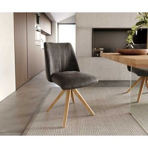 Otočná stolička Elso-Flex drevená základňa štvorcová mikrovlákno vyobraziť