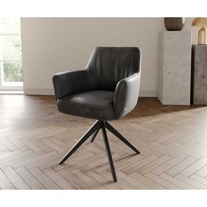 Xana-Flex otočná stolička s podrúčkami krížová základňa široká kovová vyobraziť