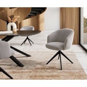 Otočná stolička Caja-Flex s podrúčkami krížová základňa široká kovová vyobraziť