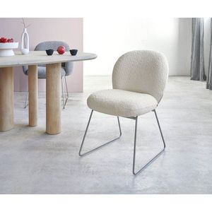 Jedálenská stolička Nube-Flex podnož z nehrdzavejúcej ocele bouclé vyobraziť