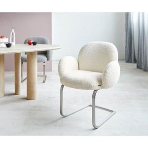 Jedálenská stolička Nube-Flex s podrúčkami konzolová základňa plochá vyobraziť