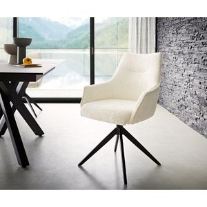 Alja-Flex otočná stolička s podrúčkami krížová základňa široká kovová vyobraziť