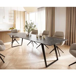 Jedálenský stôl Edge 300x100 cm keramický Laminam® Nero Greco sivý vyobraziť