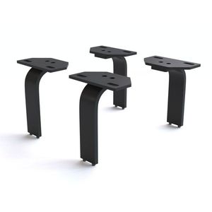 Kovový podstavec v tvare písmena L s čiernou práškovou povrchovou vyobraziť