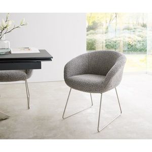 Jedálenská stolička Vinka-Flex podnož z nehrdzavejúcej ocele bouclé vyobraziť