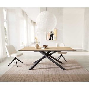 Jedálenský stôl Edge 200x100 keramický Laminam® Sabbia farebný krížový vyobraziť