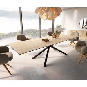 Jedálenský stôl Edge 300x100 keramický Laminam® Sabbia krížová podnož vyobraziť