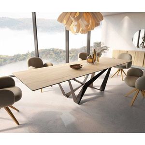 Jedálenský stôl Edge 300x100 keramický Laminam® Sabbia cross plochý vyobraziť