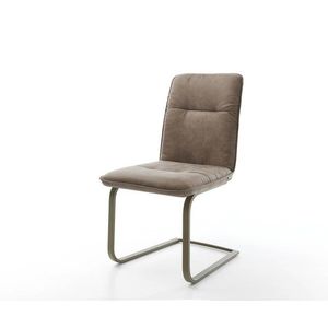 Vintage konzolová jedálenská stolička Vinjo-Flex Taupe s titánovou vyobraziť