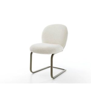 Jedálenská stolička Nube-Flex konzolová podnož z plochého kovu bouclé vyobraziť