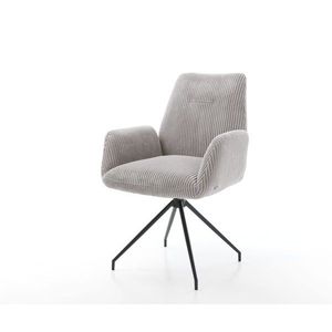 Jedálenská stolička Zoa-Flex manšestrová striebornosivá krížová podnož vyobraziť