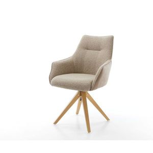 Otočné kreslo Alja-Flex s podrúčkami drevená podnož štvorcová prírodné vyobraziť