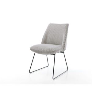 Jedálenská stolička Elso-Flex tenká podnož kovová čierna manšestrová vyobraziť