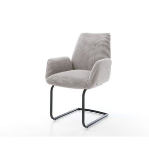 Jedálenská stolička Zoa-Flex manšestrová strieborná sivá konzolová vyobraziť