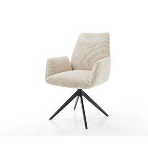 Jedálenská stolička Zoa-Flex manšestrová béžová krížová podnož široká vyobraziť