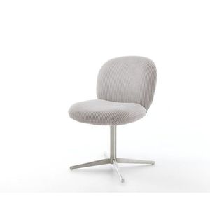 Jedálenská stolička Nube-Flex manšestrová striebornošedá podnož vyobraziť