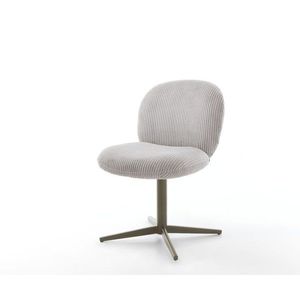 Nube-Flex jedálenská stolička manšestrová strieborno-sivá podnož vyobraziť