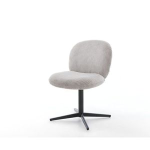 Jedálenská stolička Nube-Flex manšestrová striebornošedá podnož čierna vyobraziť