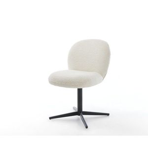 Jedálenská stolička Nube-Flex bouclé biela podnož čierna 360° otočné vyobraziť