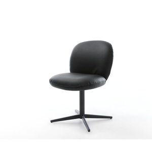 Jedálenská stolička Nube-Flex pravá koža čierna podnož čierna 360° vyobraziť
