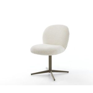 Nube-Flex jedálenská stolička bouclé biela podnož titánová 360° otočné vyobraziť