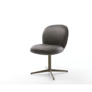 Jedálenská stolička Nube-Flex z mikrovlákna antracitová podnož vyobraziť