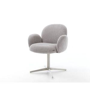 Nube-Flex jedálenská stolička s podrúčkami manšestrová striebornošedá vyobraziť