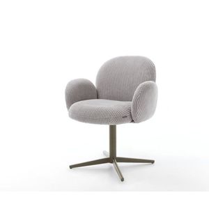 Nube-Flex jedálenská stolička s podrúčkami manšestrová striebornošedá vyobraziť