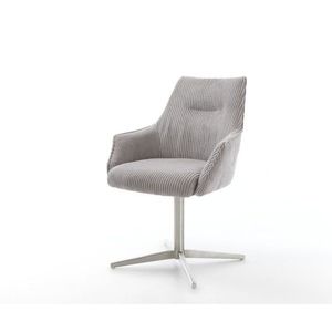 Jedálenská stolička Alja-Flex s podrúčkami manšestrová striebornošedá vyobraziť