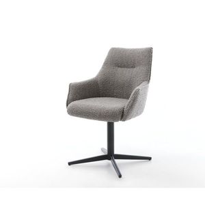 Jedálenská stolička Alja-Flex s podrúčkami bouclé striebornošedá vyobraziť