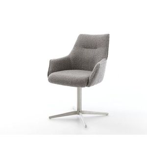 Jedálenská stolička Alja-Flex s podrúčkami bouclé striebornošedá vyobraziť