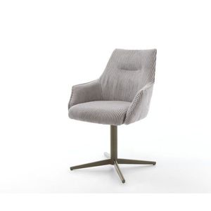 Jedálenská stolička Alja-Flex s podrúčkami manšestrová striebornošedá vyobraziť