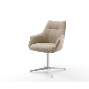 Jedálenská stolička Alja-Flex s podrúčkami mix materiálov béžová vyobraziť