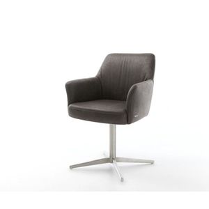 Xana-Flex jedálenská stolička s podrúčkami z mikrovlákna antracitová vyobraziť