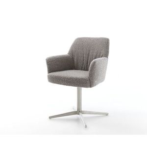 Xana-Flex jedálenská stolička s podrúčkami bouclé striebornošedá vyobraziť