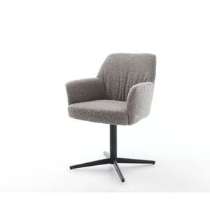 Xana-Flex jedálenská stolička s podrúčkami z buklé striebornošedá vyobraziť