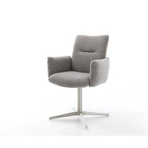 Jedálenská stolička Jova-Flex s podrúčkami bouclé striebornošedá vyobraziť