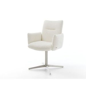 Jedálenská stolička Jova-Flex s podrúčkami bouclé biela podnož vyobraziť