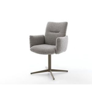 Jedálenská stolička Jova-Flex s podrúčkami bouclé striebornošedá vyobraziť