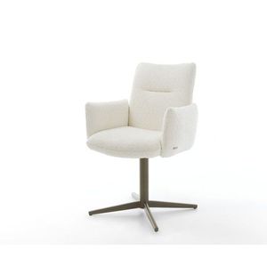 Jedálenská stolička Jova-Flex s podrúčkami bouclé biela titánová vyobraziť