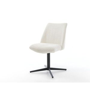 Jedálenská stolička Elso-Flex bouclé biela podnož čierna 360° otočné vyobraziť