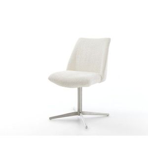 Jedálenská stolička Elso-Flex bouclé biela podnož z nehrdzavejúcej vyobraziť