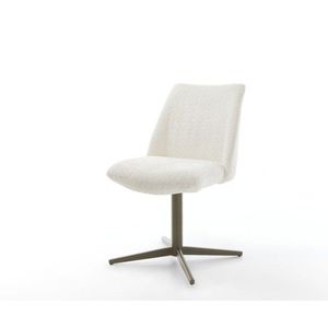 Jedálenská stolička Elso-Flex bouclé biela titánová podnož 360° otočné vyobraziť