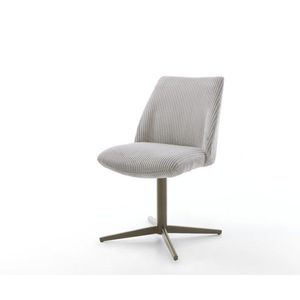 Jedálenská stolička Elso-Flex manšestrová strieborno-sivá podnož vyobraziť