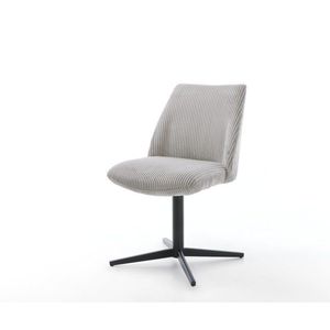 Jedálenská stolička Elso-Flex manšestrová striebornosivá podnož čierna vyobraziť