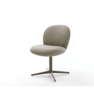 Nube-Flex jedálenská stolička pravá koža béžová titánová podnož 360° vyobraziť