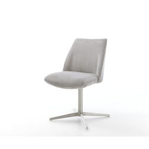 Jedálenská stolička Elso-Flex manšestrová striebornosivá podnož vyobraziť