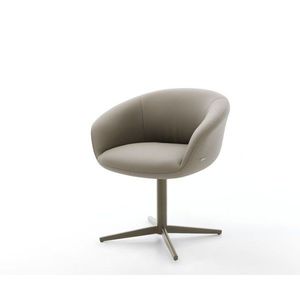 Jedálenská stolička Vinka-Flex s podrúčkami pravá koža béžová kožená vyobraziť