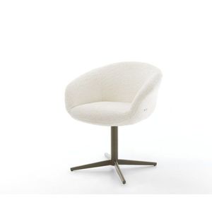 Jedálenská stolička Vinka-Flex s podrúčkami bouclé biela podnož vyobraziť