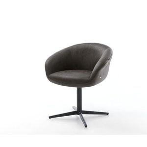 Jedálenská stolička Vinka-Flex s podrúčkami antracitová vintage podnož vyobraziť